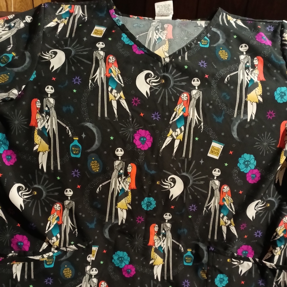 The nightmare before Christmas scrub top